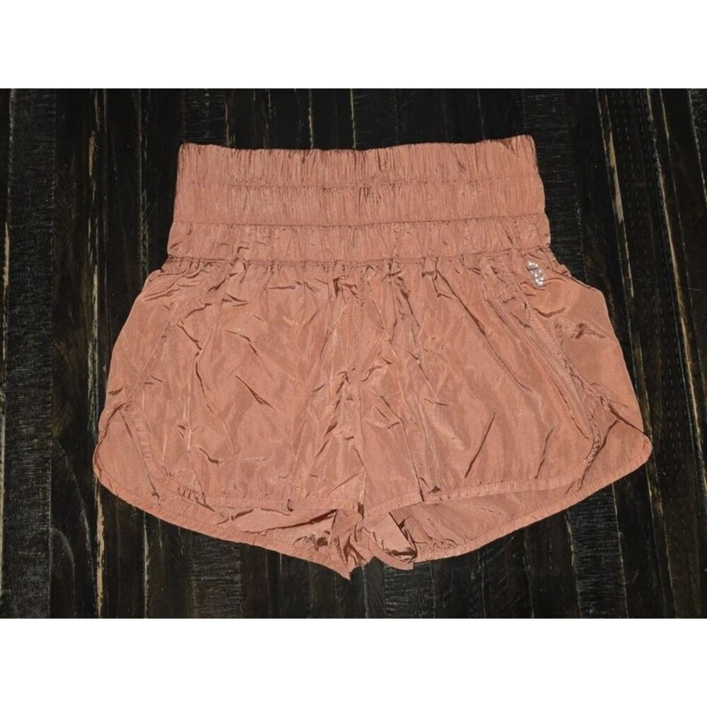 Free People Movement Shorts High Waist Brushed Apricot Women's Small